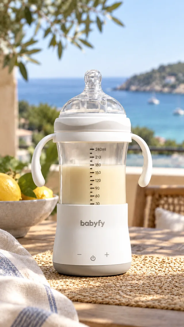 babyfy en una mesa con vistas al mar